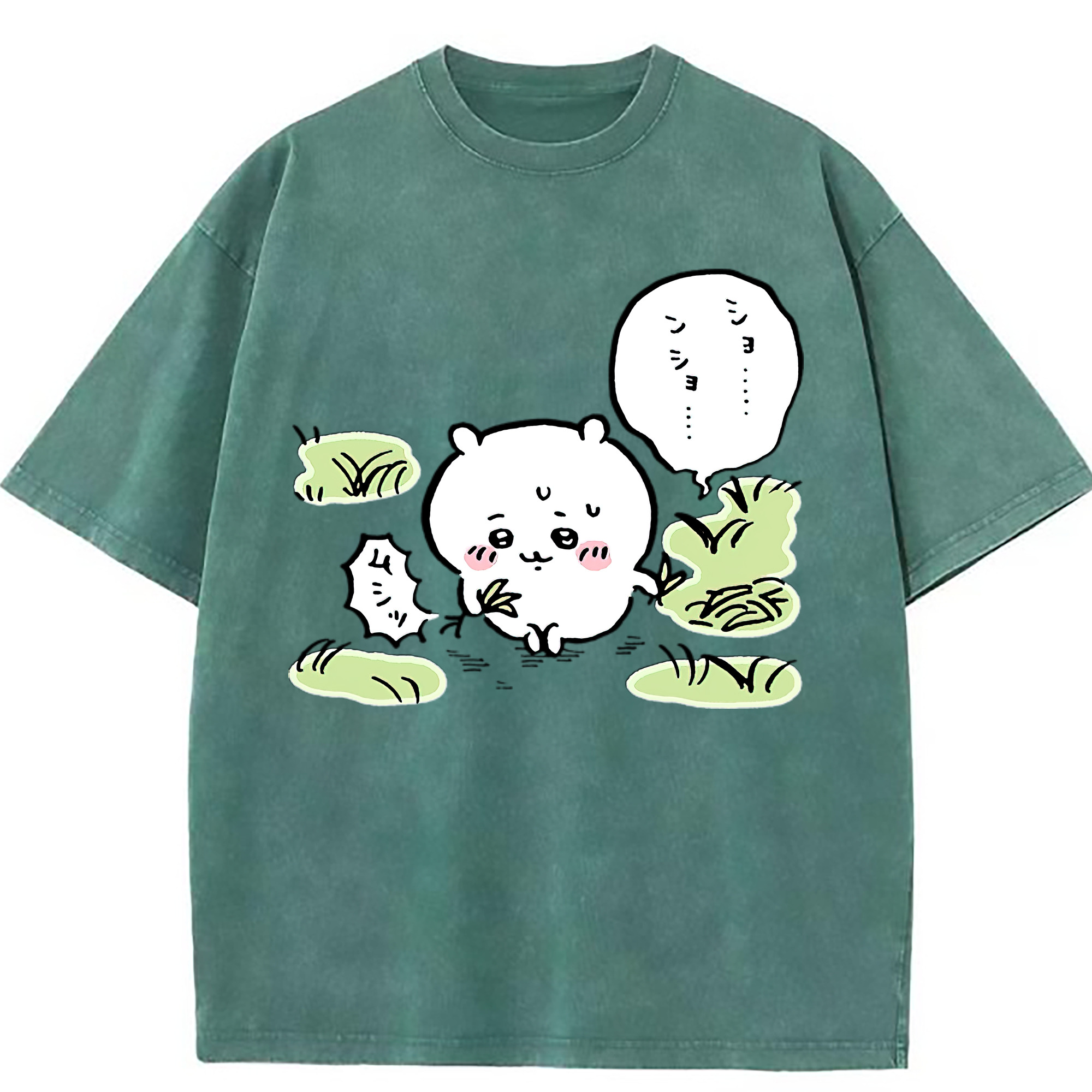 （画像用） ちいかわ ちいかわ Chii-kawa chiikawa 綿100% ヴィンテージ風 半袖Tシャツ（フロントプリント）